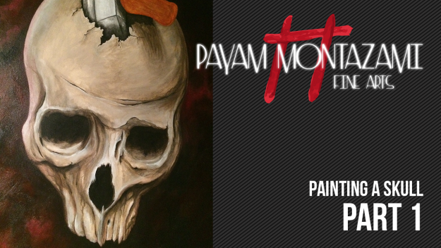 Custom painting a skull part 1 by Payam Montazami